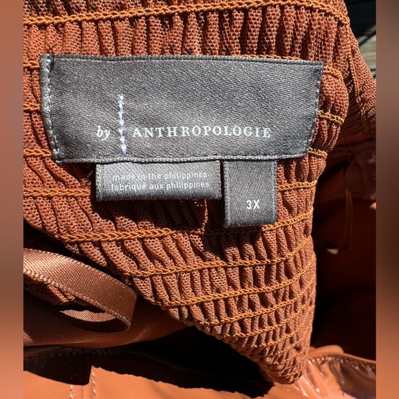 NWT ANTHROPOLOGIE PATENT FAUX-LEATHER BANDEAU TOP 3X - Picture 6 of 7